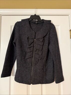 Women’s Elena Solano Ruffle Front Zip sweater PM